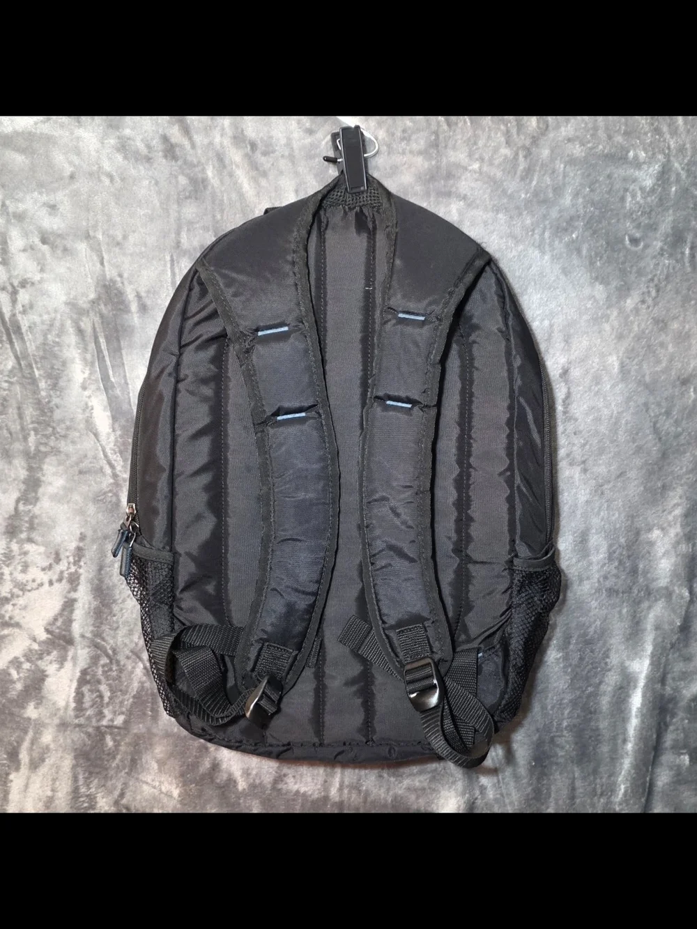 Black Backpack with Blue Zip Accent - Casual Everyday Pack